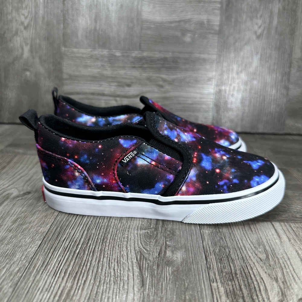 Vans Classic Slip-On Galaxy Print Toddler 9.0 Multicolor Sneakers 721356 NEW